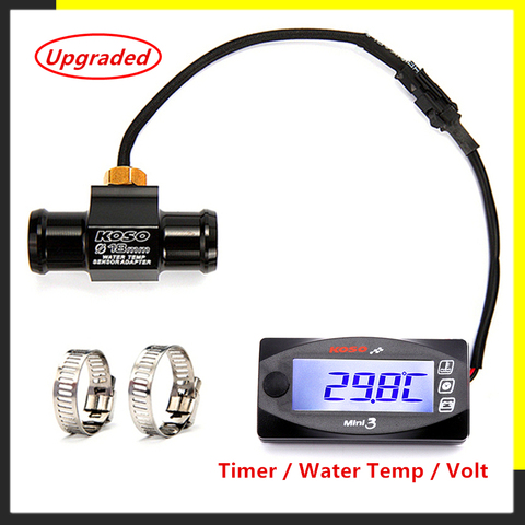 KOSO voltmètre thermomètre pour moto | Minuterie pour YAMXHA NMAX XMAX TMAX Mini3, à affichage numérique Quad carré température de l'eau ► Photo 1/6