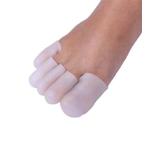 5 paires de Silicone souple orteil manchon Gel séparateurs d'orteils capuchon couverture orteil protecteur pour ampoules de maïs Bunion soulagement de la douleur ► Photo 1/6