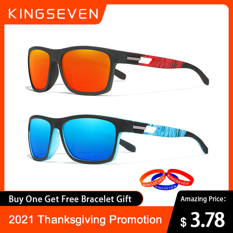 Promotion spéciale KINGSEVEN marque lunettes de soleil hommes polarisées lentille lunettes de soleil femmes UV400 7th anniversaire action de grâce activité ► Photo 1/6