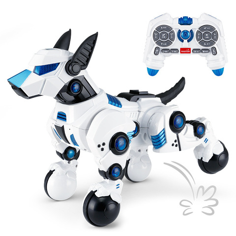 Robot intelligent chien animaux jouets, télécommande son et lumière chant et danse électronique chien RC, jouets pour enfants, cadeaux ► Photo 1/6