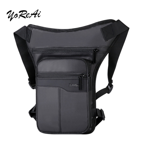 Sac en Nylon imperméable à l'eau pour hommes cuisse hanche Bum ceinture Fanny Pack taille voyage équitation moto bandoulière sacs à bandoulière ► Photo 1/6