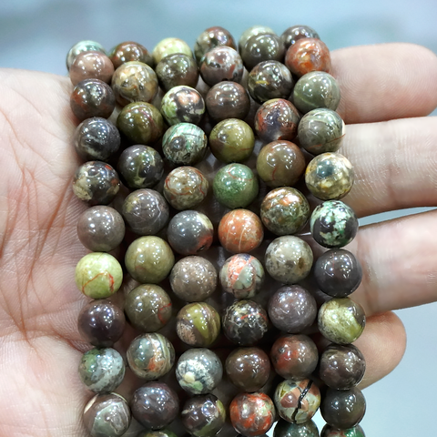 Perles d'agates à fleurs en pierre naturelle pour la fabrication de bijoux, perles d'espacement amples pour collier et boucles d'oreilles 15 ''4/6/8/10/12mm ► Photo 1/2