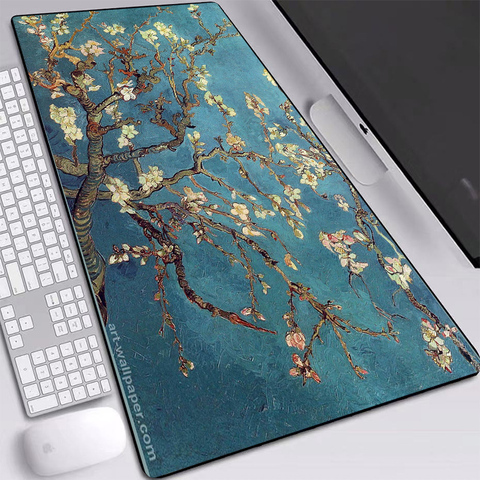 Grand tapis de souris confortable Nature caoutchouc classique fleurs motif ordinateur tapis de bureau couvrir votre main Softy pour Gamer ► Photo 1/6