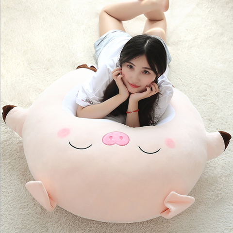 Nouveau 80cm grande taille cochon en peluche jouets enfants coussin oreiller doux voiture canapé calme Animal en peluche poupées peluche enfants cadeau d'anniversaire ► Photo 1/6