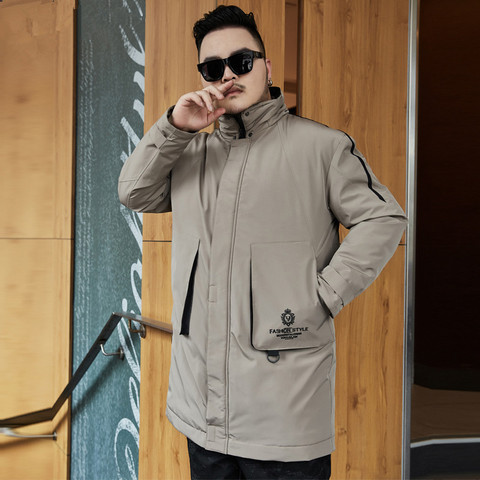 Automne veste hommes vêtements ample Plus grande taille 5XL 6XL 8XL 9XL 10XL manteau pull à capuche noir mâle coupe-vent Long homme Trench à capuche ► Photo 1/6