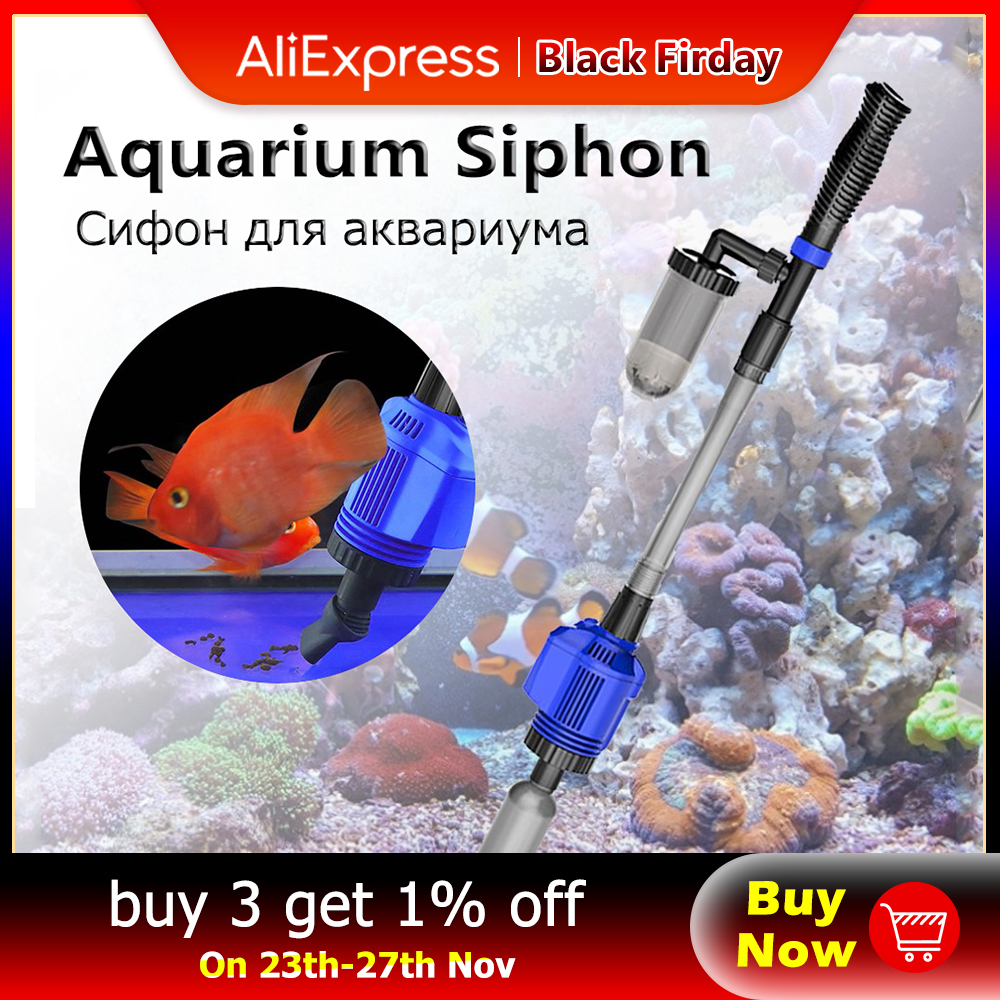 Aspirateur Electrique Pour Aquarium Siphon Nettoyage Gravier Sable