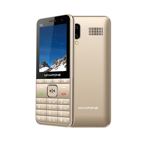 MAXFONE – téléphone portable V6, écran de 2.8 pouces, double Sim, grand clavier, Bluetooth, lampe de poche, MP3, caméra FM, klaxon, Quad SIM, clavier russe ► Photo 1/6