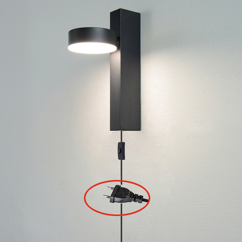 Lampe de mur LED avec interrupteur 7W 9W chambre salon nordique moderne applique murale allée étude liseuse applique blanche noire ► Photo 1/6