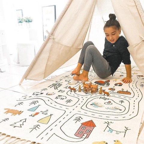 Tapis de jeu multifonction pour enfants, décoration de route, salon, ramper ► Photo 1/6