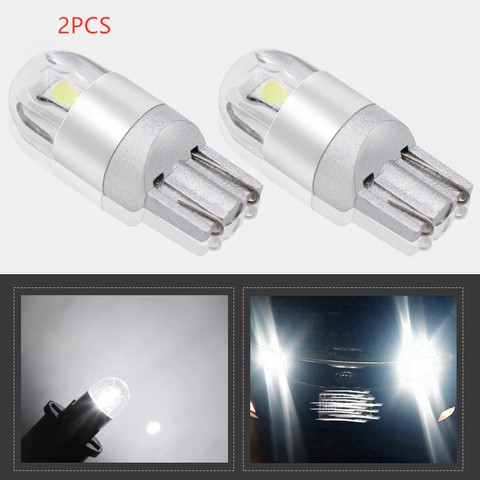 Éclairage intérieur pour plaque d'immatriculation, 2 pièces, T10 ampoule LED blanc 168 501 W5W lampe à LED T10 cale 3030 2SMD 12V - 24V 6000K ► Photo 1/5