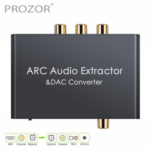 Convertisseur Audio DAC extracteur Audio d'arc compatible HDMI convertisseur Audio Coaxial vers analogique 3.5mm convertisseur Audio numérique vers analogique ► Photo 1/6