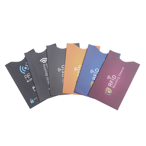 Protecteur de manchon RFID pour carte bancaire, feuille d'aluminium noire, Anti-Scan, support de cartes d'identité NFC, étanche et indéchirable ► Photo 1/6