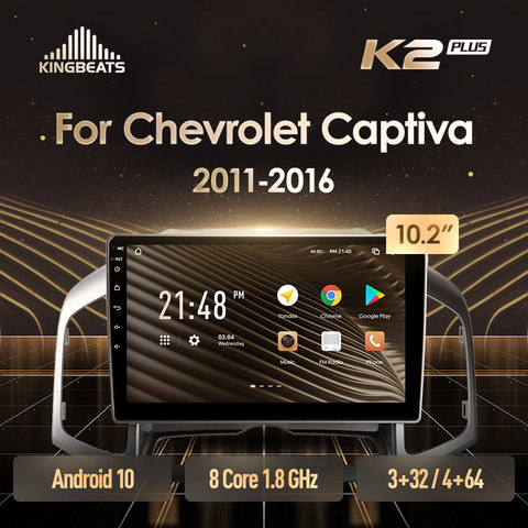 KingBeats Android 10 octa-core tête unité HU 4G en tableau de bord autoradio multimédia lecteur vidéo Navigation GPS pour Chevrolet Captiva 1 2011 - 2016 pas de dvd 2 din Double Din Android autoradio 2din ► Photo 1/6