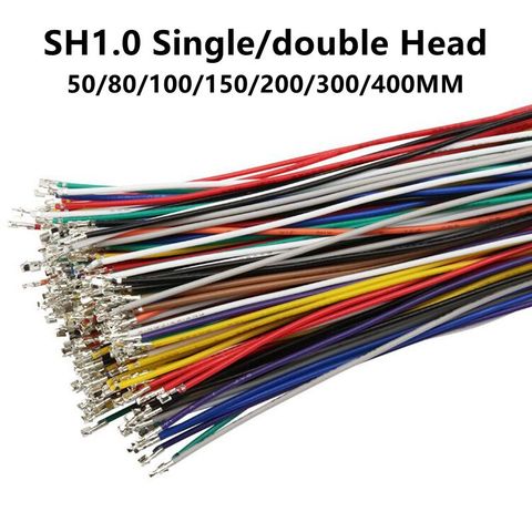 SH1.0 connecteur fil Terminal fil électronique simple/double tête sans boîtier 28AWG 50/80/100/150/200/300/400mm pas de 1.0mm ► Photo 1/5