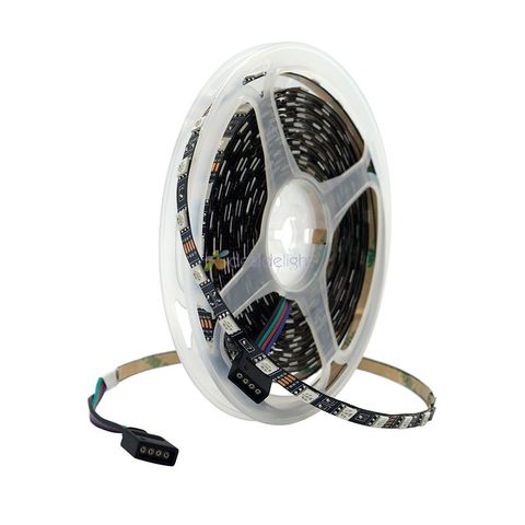 Bande lumineuse LED RGB 5050, Non étanche, Flexible, PCB, largeur étroite, 6MM, 5M, DC5V, 12V, 24V ► Photo 1/6