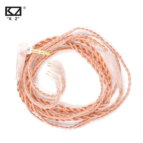 KZ – câble de mise à niveau en cuivre sans oxygène, câble d'origine, pour casque KZ ZAX ZSX ZS6 ZST ZSR ZS10 PRO ► Photo 1/6