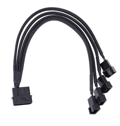 30cm Molex 4 broches à 4x3/4 broches 5v12v Usb manchon double ventilateur câble adaptateur d'alimentation ► Photo 1/6