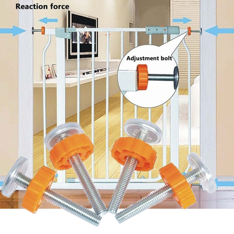 Barrière de sécurité réglable pour bébé | Barrière pour animaux, barrière d'escalier, porte métallique haute résistance pour enfants, écrou de verrouillage, pièces de rechange, accessoires ► Photo 1/6