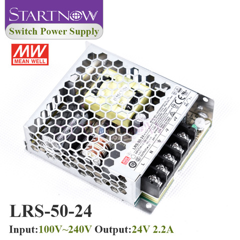 Alimentation d'origine Taiwan Meanwell commutateur alimentation LRS-50-24 24V 2.2A 50W alimentation à découpage pour contrôleur Laser ► Photo 1/6