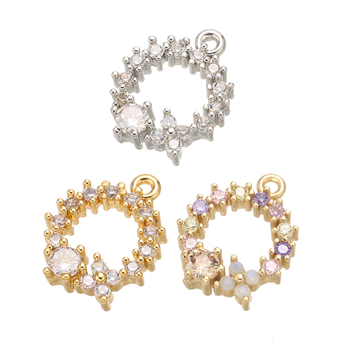 ZHUKOU-collier en cristal, pendentif pour femmes, 11x13.5mm, fait à la main, accessoires de bijoux pour fabriquer des modèles: VD645 ► Photo 1/6