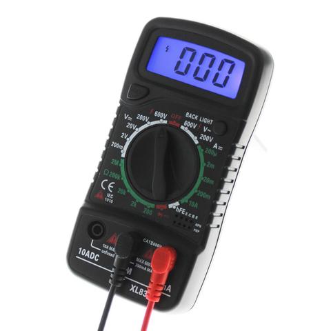 Mini multimètre numérique rétro-éclairage ampèremètre ca/cc voltmètre Ohm testeur mètre XL830L LCD tension électrique compteur de courant ► Photo 1/1