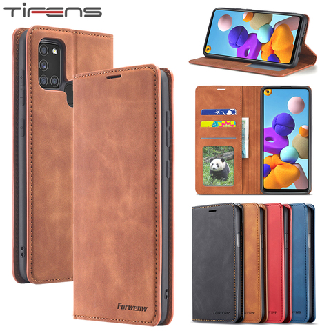 Coque en cuir à rabat pour Samsung, étui de téléphone pour Galaxy A51, A71, A21S, S21, S20, FE, S10 E, S9, S8, Note 20 Ultra Plus Lite, S7 Edge, A42, A32, A91 ► Photo 1/6