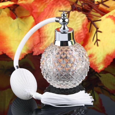 100ml blanc Vintage cristal parfum bouteille longue pulvérisation atomiseur rechargeable verre dame cadeau ► Photo 1/6