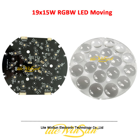 Pièces de rechange de lentille de disque LED 19x15w LED Zoom lavage, pièces de rechange de plaque de disque mobile phare avant LED LED ► Photo 1/3