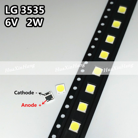 LG Innotek – rétroéclairage LED haute puissance 2W 6V 3535, blanc froid, 500 pièces, pour Application TV ► Photo 1/1