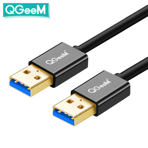 QGeeM USB 3.0 câble Super vitesse USB 3.0 A mâle à mâle USB câble d'extension pour radiateur disque dur USB 3.0 câble de données Extender ► Photo 1/6