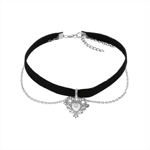 Collier ras du cou en forme de cœur pour femme et fille, chaîne de mariée, Vintage, en acier inoxydable, haute qualité, bijoux pour filles, couleur or, Kpop ► Photo 1/6