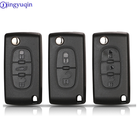 Jingyuqin Coque Porte-clés de Voiture Pour Peugeot 307 407 308 607 Pour Citroen C2 C3 C4 C5 C6 C8 XSARA PICA CE523 HU83 CE536 VA2 ► Photo 1/6