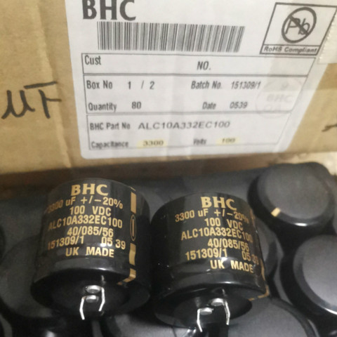 RIFA – condensateur électrolytique BHC 3300UF/100V 40x35MM, 2 pièces, filtre amplificateur ALC10A 100V3300UF, 3300UF 100V UK ► Photo 1/1
