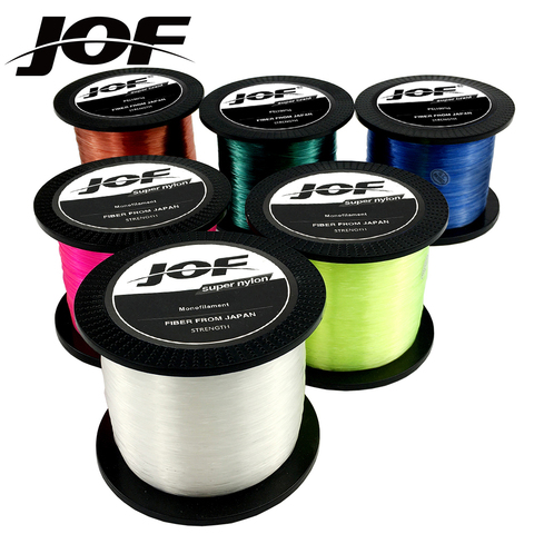 JOF – fil de pêche Monofilament en Nylon, Super résistant, pour eau salée et eau douce, 1000M ou 500M ► Photo 1/6