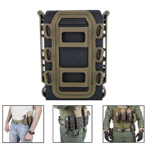 Pochette Molle pour Magazine tactique, étui pour Ar15 M4 5.56 7.62 9mm Scorpion Mag à dégagement rapide Mag TPR, boîte de chasse ► Photo 1/6