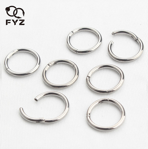 Anneaux de nez en titane ASTM F136, 18G 16G 14G, Faux Septum, charnière, Segment de mamelon, Piercing de nez, bijoux ► Photo 1/1