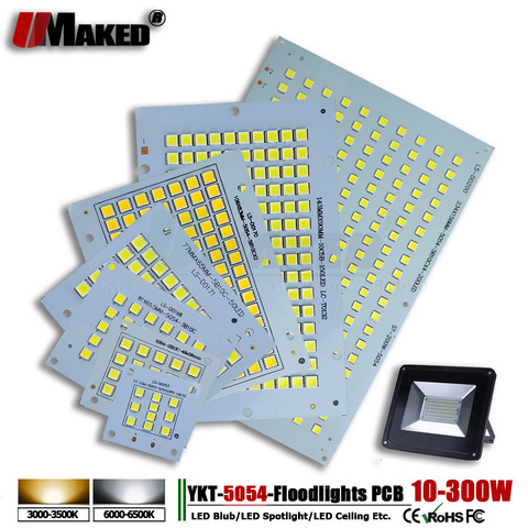 Panneau lumineux LED pour projecteur extérieur, PCB SMD5054, installation de projecteurs, plaque en aluminium, dissipateur de chaleur, Borad 10-300W, 1 pièce ► Photo 1/6