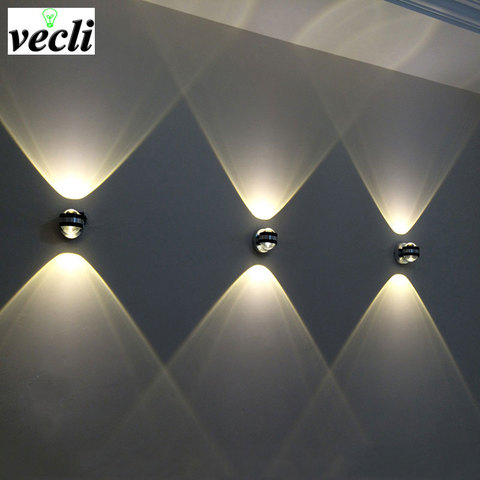 Haut bas applique led moderne intérieur hôtel décoration lumière salon chambre chevet TV fond photo lampes allée soutien-gorge ► Photo 1/6