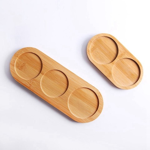 2 cavités ou 3 cavités bambou salière et poivrière support plateau rangement pour cuisine plateaux ► Photo 1/6