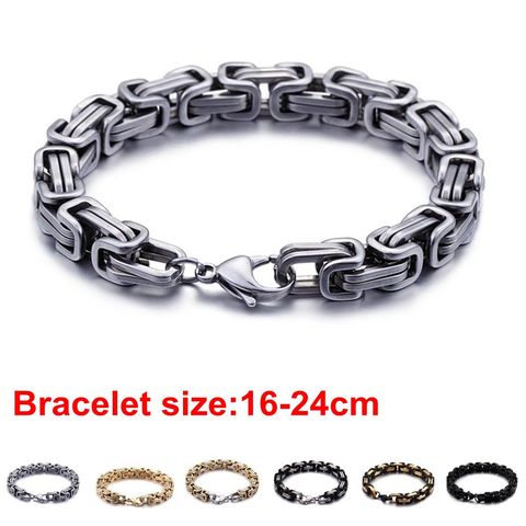 Bracelet chaîne royale pour hommes, 4/6/8/10mm, en acier inoxydable, punk Rock, breloque, bijoux, cadeau 2022 ► Photo 1/6