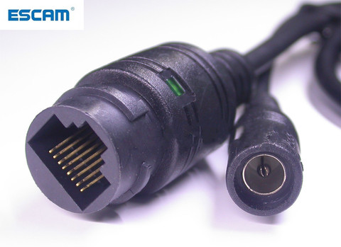 ESCAM-câble LAN pour caméra de vidéosurveillance, module de caméra IP (RJ45/DC), type standard, sans 4/5/7/8 fils, 1x statut LED ► Photo 1/2