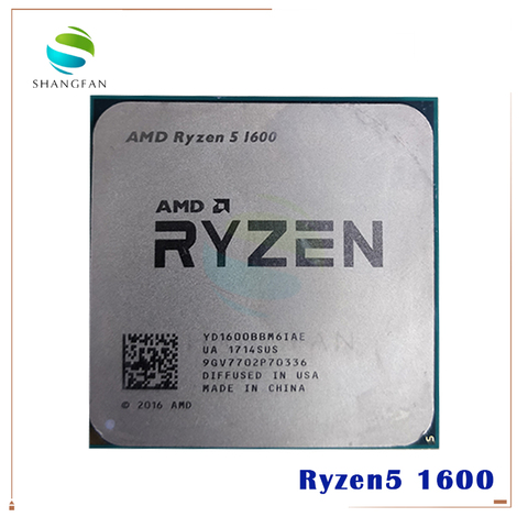 AMD Ryzen 5 1600 R5 PRO 1600 1600 GHz Six cœurs douze fils, 65W, 3.2, YD1600BBM6IAE yd160bb6iae, prise AM4 ► Photo 1/2