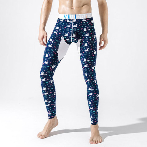 Nouveau hiver hommes mode sexy longs Johns coton sous-vêtement thermique élasticité chaude serré unique longue Leggings pantalon de haute qualité ► Photo 1/6