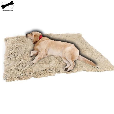 Tapis de lit pour animaux de compagnie, tapis de toilette, couverture de luxe, Support de perte de peluches, lavage pour toutes les saisons, petits, moyens et grands animaux ► Photo 1/6