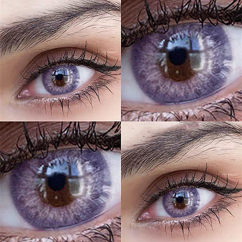 2 pièces/paire Hepburn couleur pourpre lentilles de Contact couleur pour les yeux lentille couleur des yeux Contacts cosmétiques lentilles de contact Super naturel ► Photo 1/6