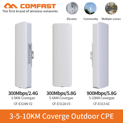 Pont extérieur sans fil 2.4Ghz & 5.8Ghz 300 ~ 900Mbps, routeur AP CPE, amplificateur de Signal, amplificateur, répéteur pour caméra IP ► Photo 1/6