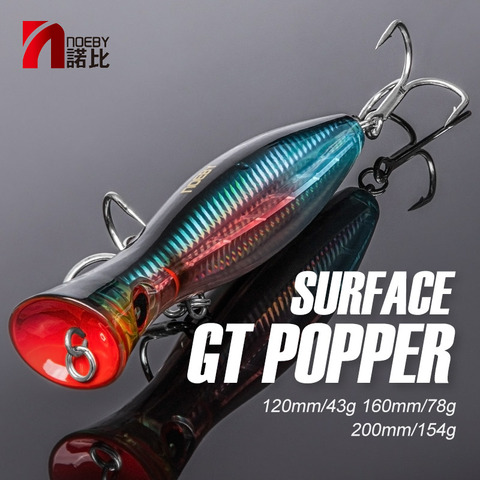 NOEBY – leurre Wobbler Popper pour la pêche en surface, appât artificiel idéal pour le thon, le lancer longue distance, en haute mer, Gt, 43/78/154g, 120/160/200mm ► Photo 1/6