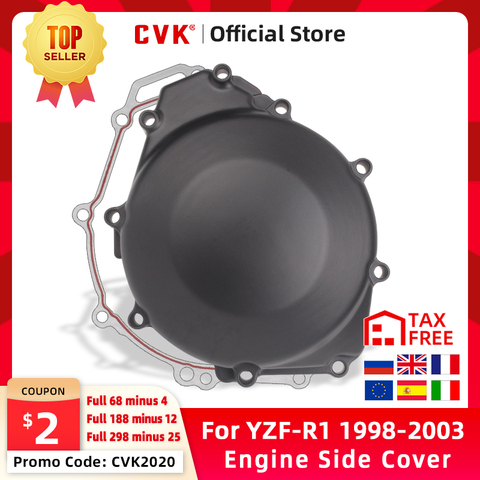 CVK-couvercle latéral du moteur YAMAHA, couvercle du Stator, couvercle latéral pour YAMAHA YZF-R1 R1, 1998, 1999, 2000, 2001, 2002, 2003, YZF1000 ► Photo 1/6