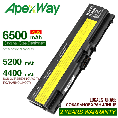 ApexWay-batterie T520 pour ordinateur portable pour Lenovo ThinkPad Edge L410 T420 T410 L420 T510 E40 E50 L512 L412 L421 L510 L520 SL410 SL510 W510 ► Photo 1/4