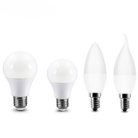 Ampoule LED réelle puissance, lampe à bougie, ampoule E14, 3W, 6W, 9W, 12W, 15W, 18W, 20W, 220V, lampe à haute luminosité LED ► Photo 1/6